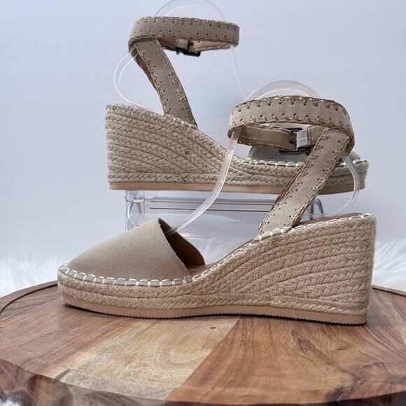 Crown Vintage Shoes Womens‎ Size 10M Espadrille Wedge Ankle Strap Sandal Summer - Picture 7 of 10